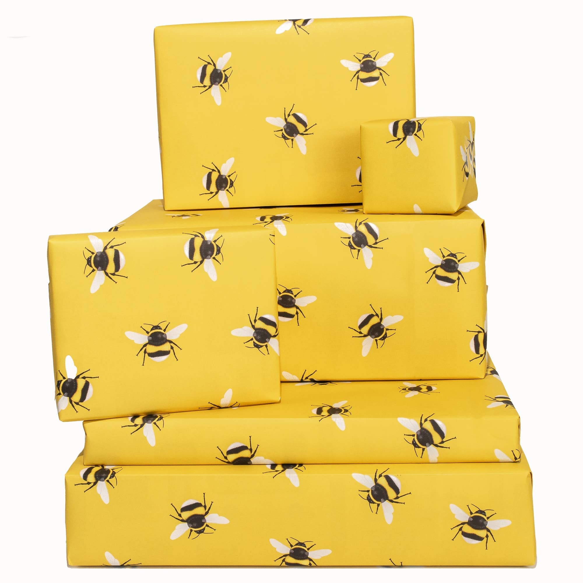Busy Bees Yellow Wrapping Paper